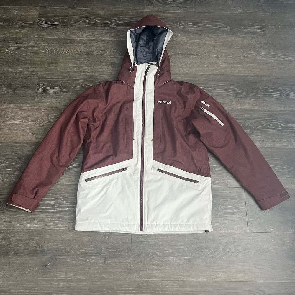 Marmot Storm Seeker Hoodie Jacket Mens Medium Rust Waterproof Insulated Gorpcore